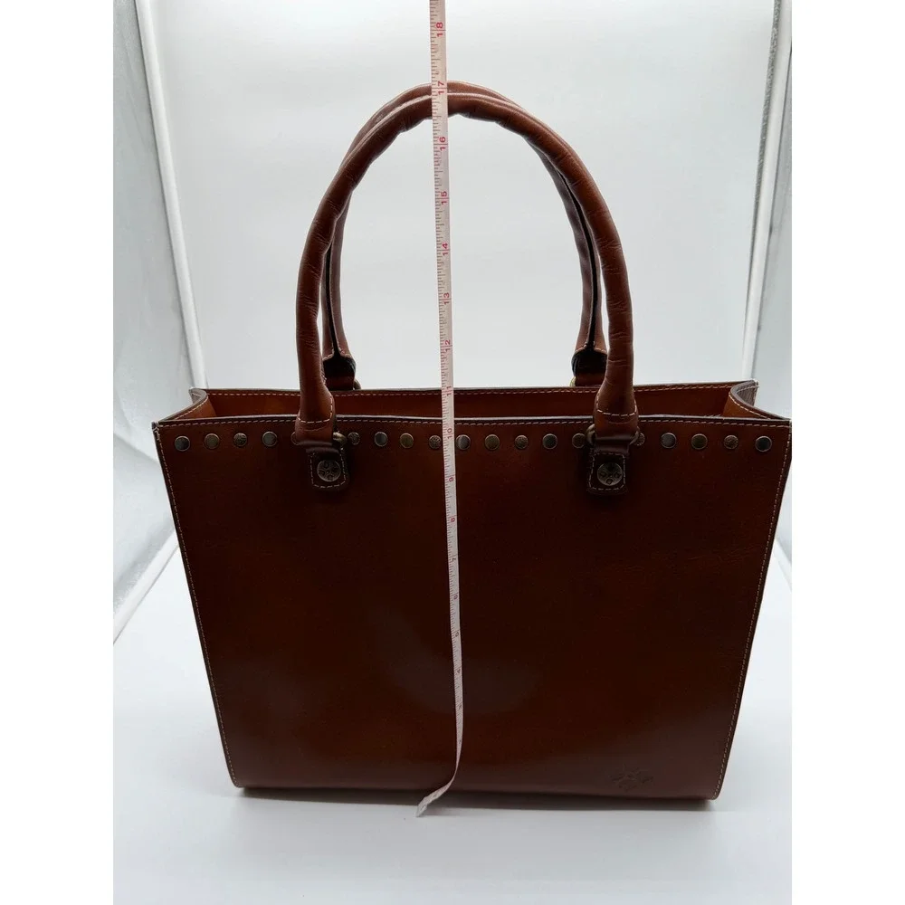 Patricia Nash Zancona Tan Leather Tote Heritage Collection Studded‎ P18001 NEW